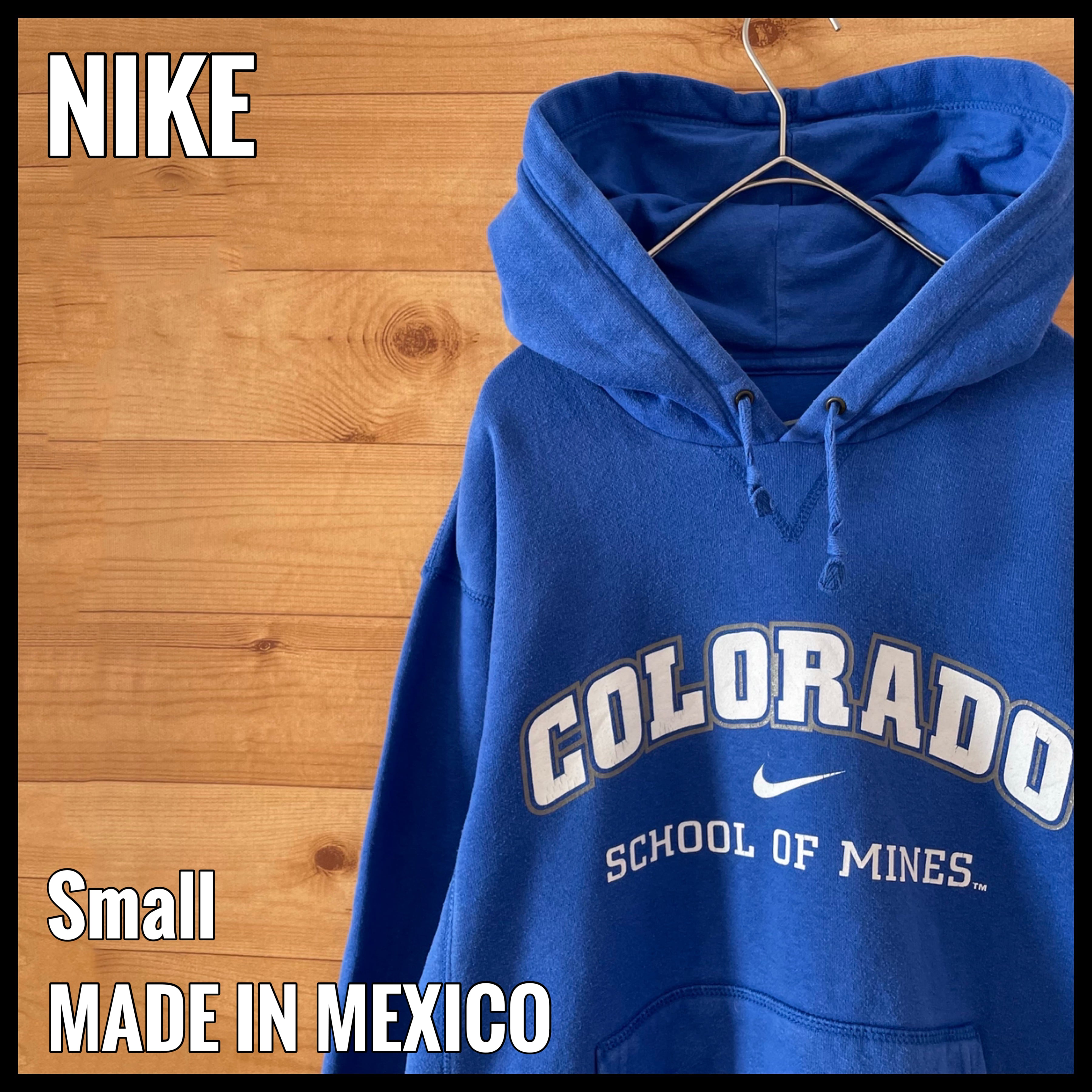 【NIKE】メキシコ製 カレッジ プリント COLORADO スウェット パーカー アーチロゴ スウッシュ 刺繍ロゴ ナイキ S US古着 |  古着屋手ぶらがbest powered by BASE