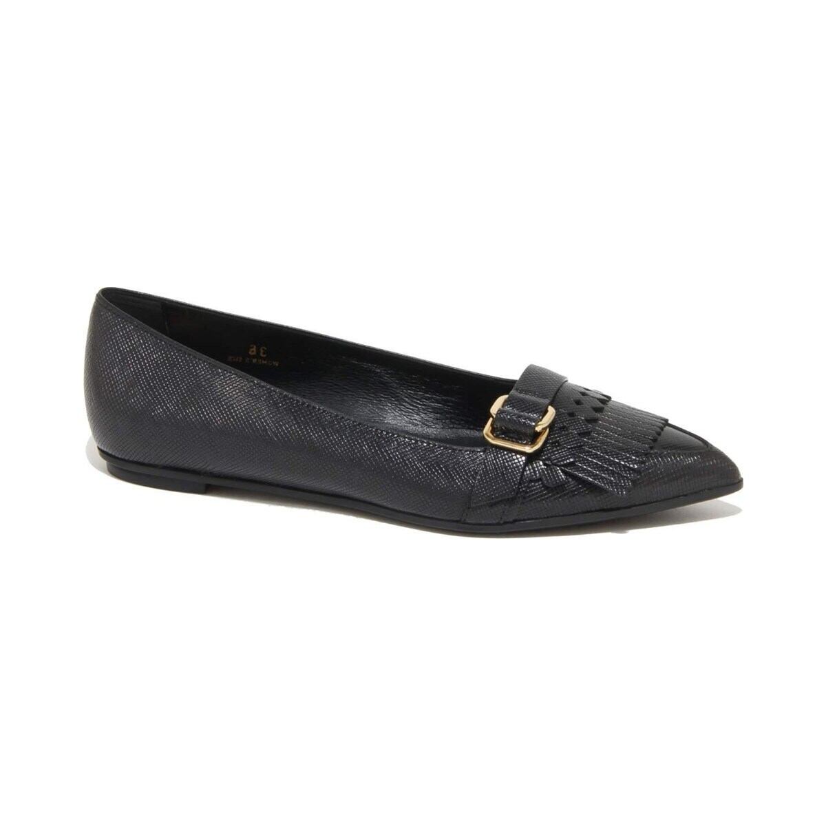 TOD'S トッズ レディース バレエシューズ レザー ブラック
