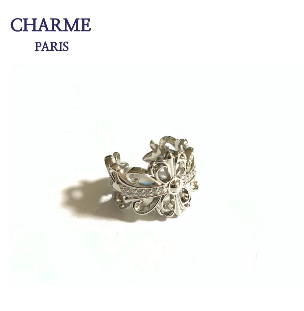cz diamond cross ring(B)