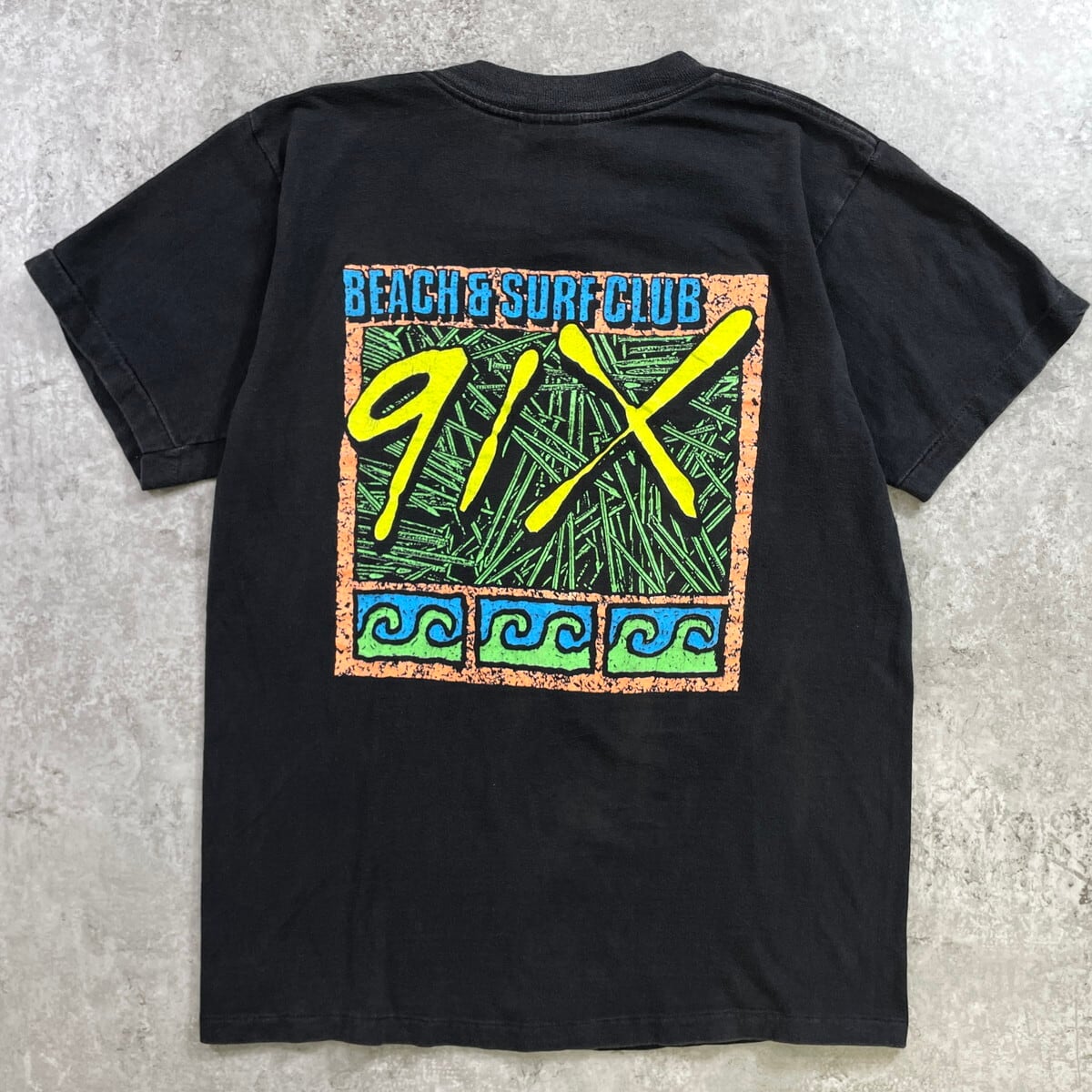 90年代 USA製 BEACH & SURF CLUB 9IX オールドサーフ グラフィック