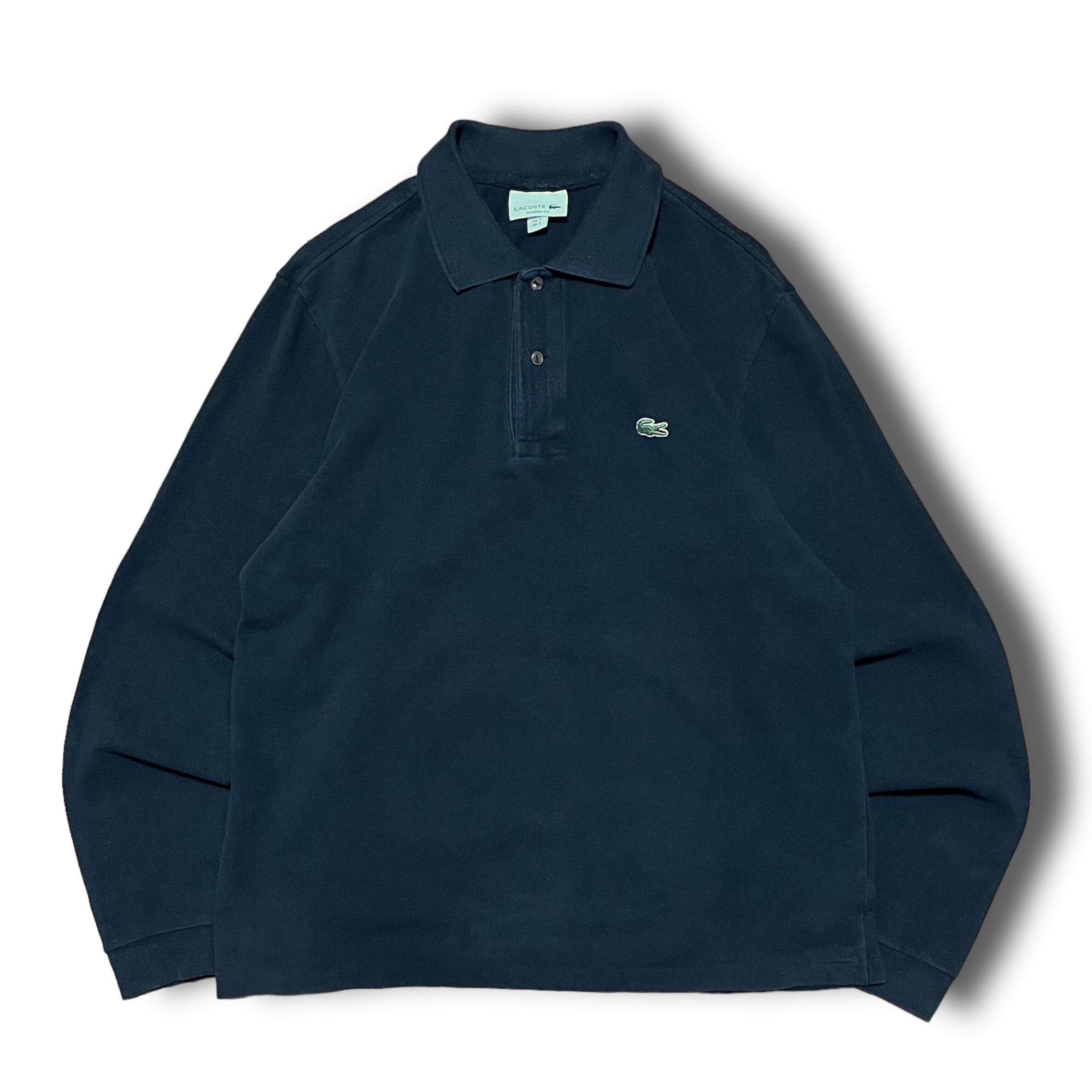 【LACOSTE】ロングスリーブポロシャツ ブラック