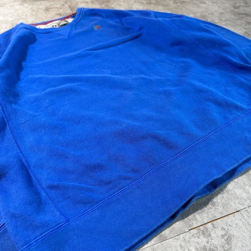 00s Russell V-neck 無地 ブルー ounce Mid L 詳細写真9