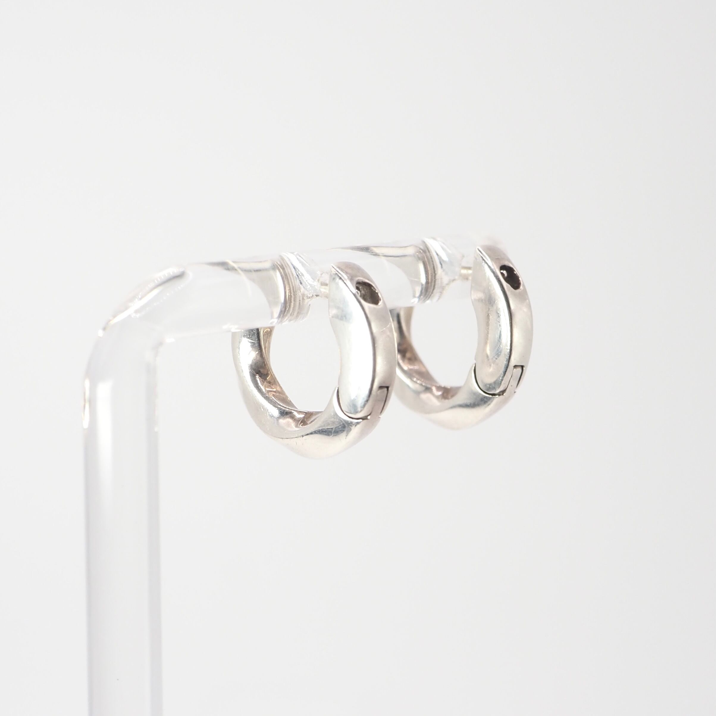 BOTTEGA VENETA フープ ピアス シルバー925 ボッテガヴェネタ 付属品付