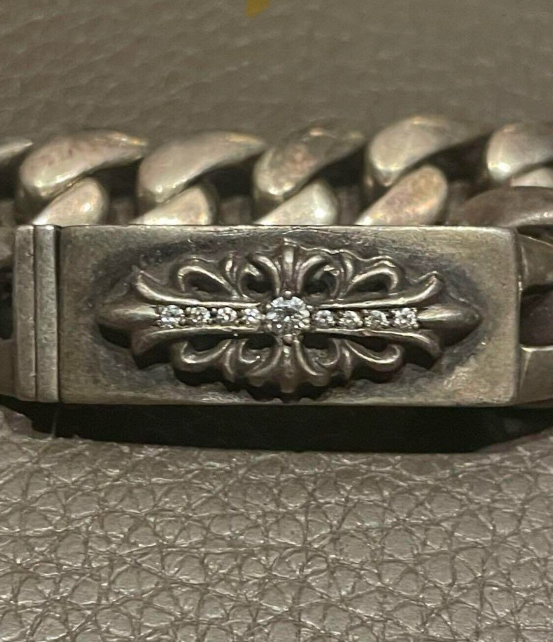 CHROME HEARTS クロムハーツ ベイビーID ブレスレット ミニID パヴェ