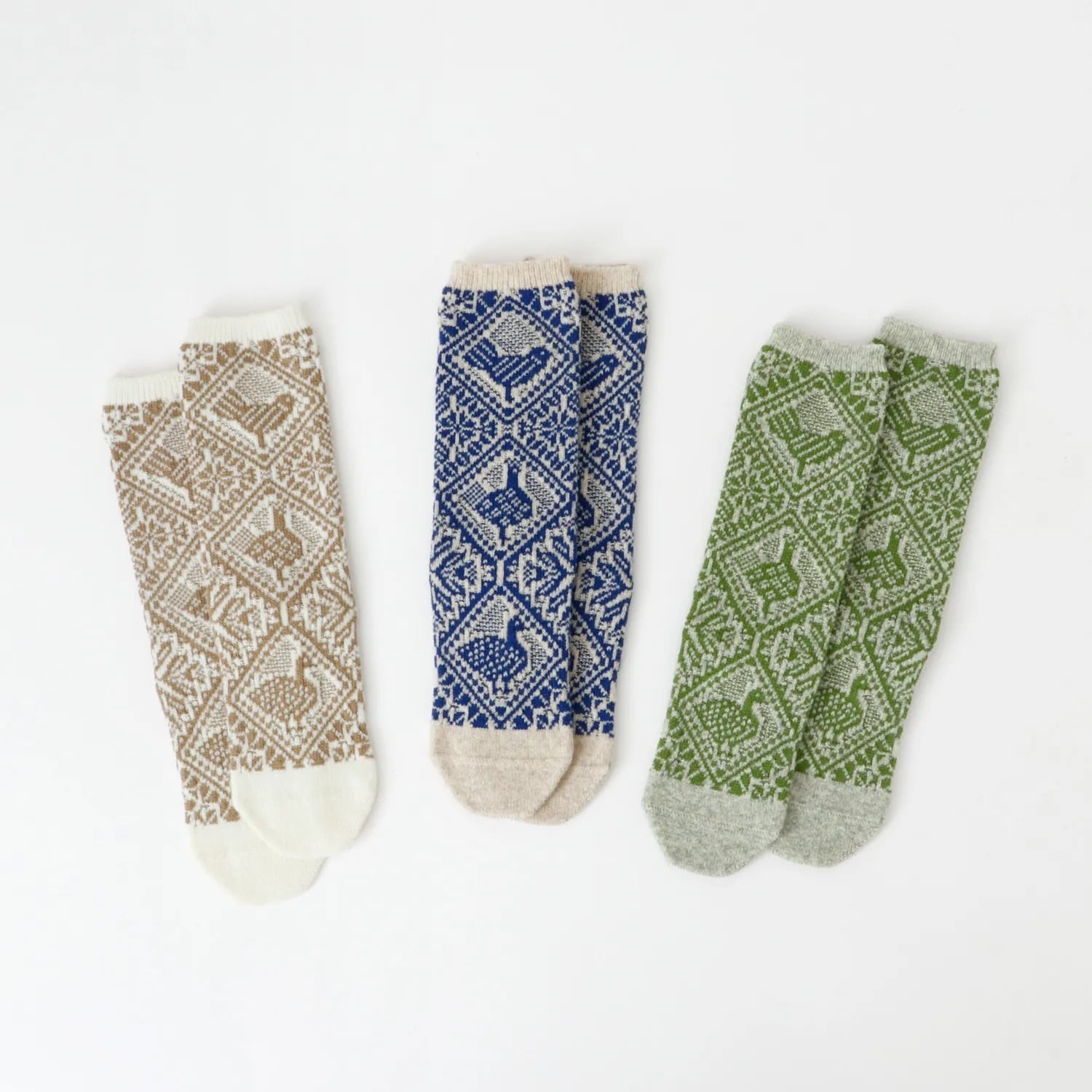 french bull(フレンチブル) / 25266 チャントソックス / オフホワイト・ライトベージュ・ライトグレー / 23〜25cm