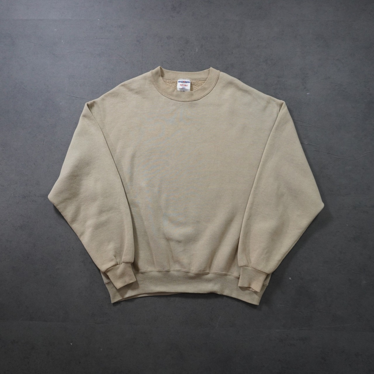 90s JERZEES sweatshirt solid sand beige L 古着 - 10