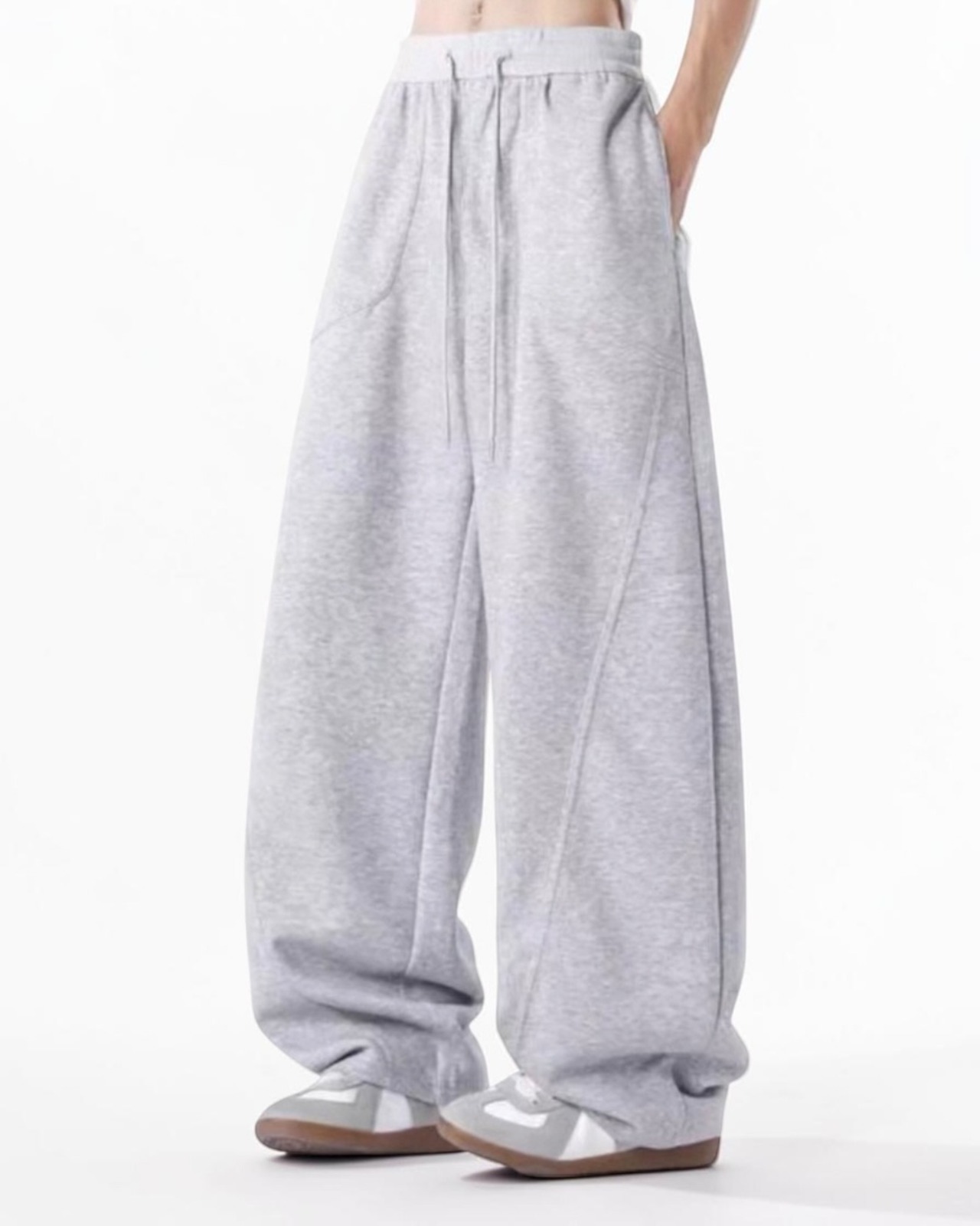 Soft Wide Sweat Pants（100％/40％/10％）