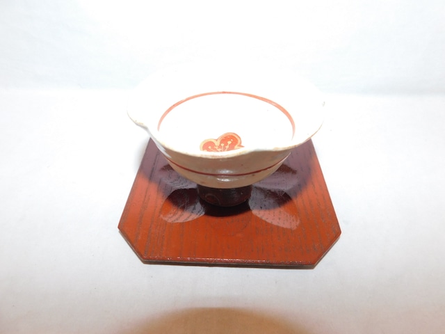 鉄黒色木葉茶托(5客) iron Japanese tea five saucers (No21)