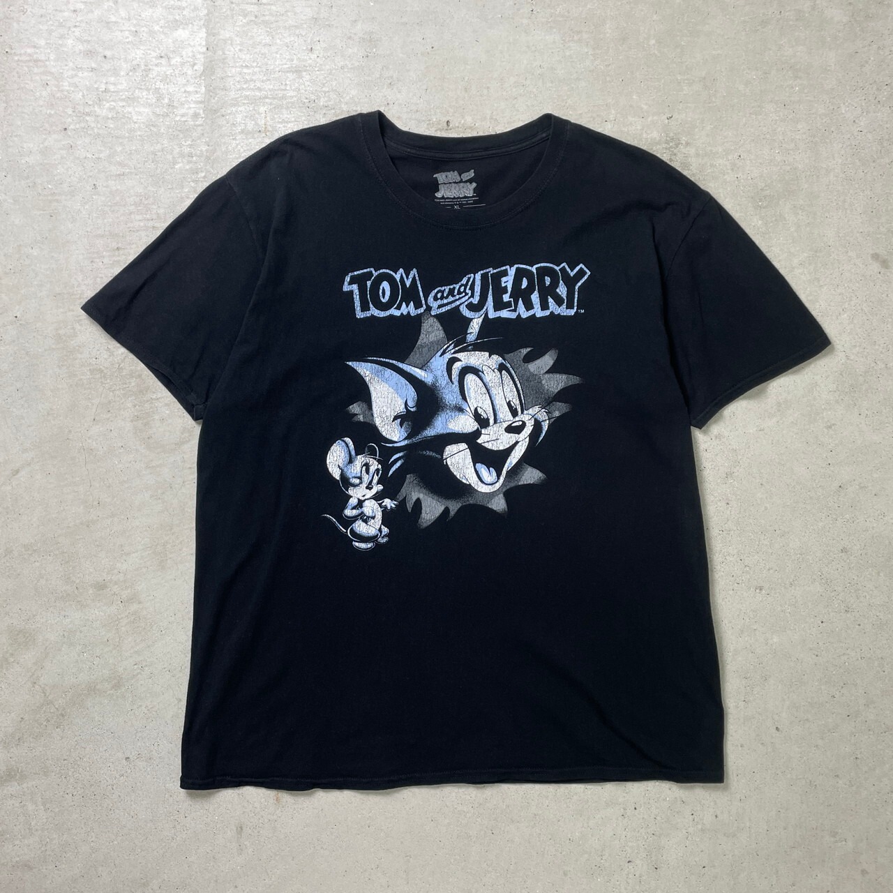 TOM＆JERRY トムとジェリー キャラクタープリント Tシャツ メンズL相当 