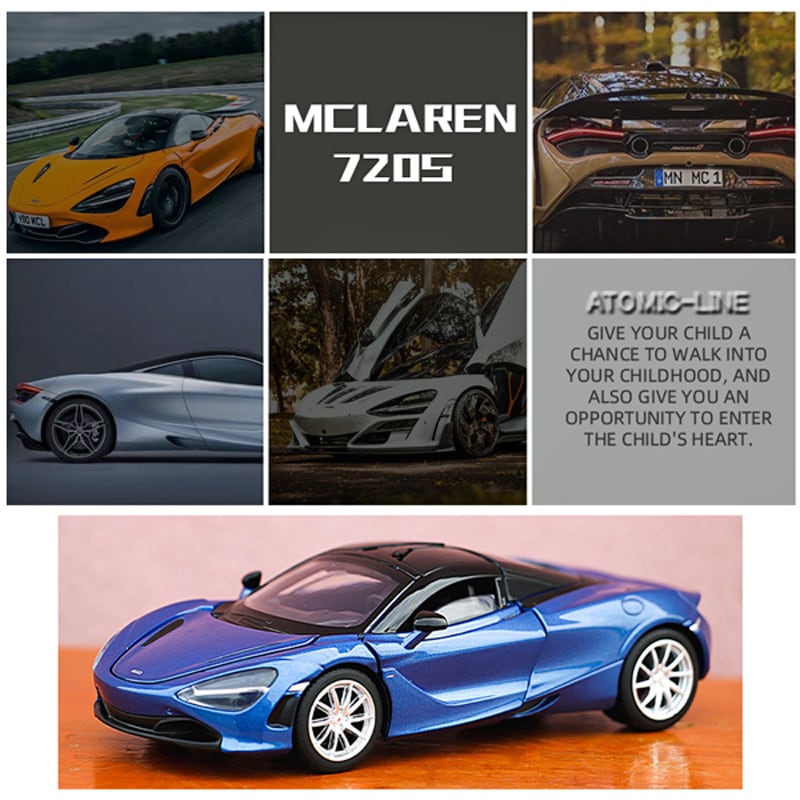 マクラーレン McLaren 720S 1/32 ミニカー 全7色 ライト点灯 エンジン