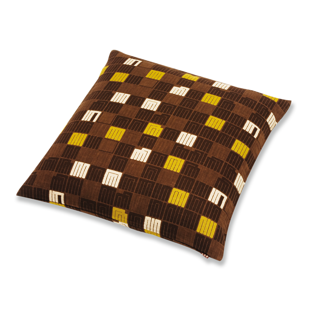 柄おぼろ 小座布団(カバーのみ) 源氏香 TC(こげ茶)45×45