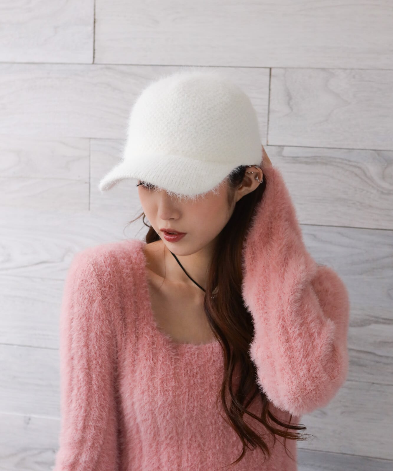 【SELECT】アジャスターゴムアンゴラキャップ