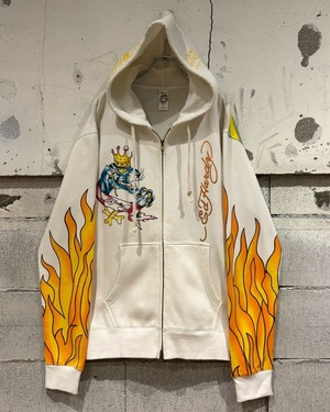 【Caka otto】“Ed Hardy” Special Graphic Loose Zip Up Hoodie
