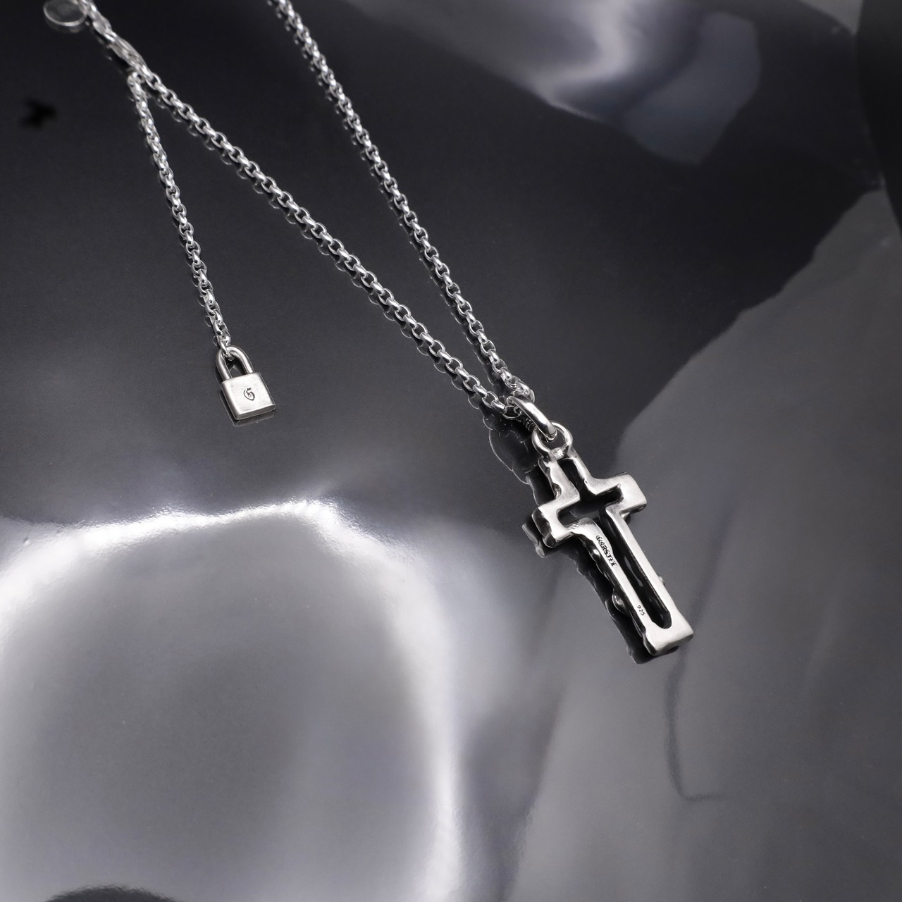 OPEN CROSS LARGE NECKLACE #2 with GODSIZE® I.D. TAG / オープンクロスラージ#2ネックレス ゴッドサイズ® I.D.タグ