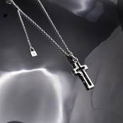 OPEN CROSS LARGE NECKLACE #2 with GODSIZE® I.D. TAG / オープンクロスラージ#2ネックレス ゴッドサイズ® I.D.タグ