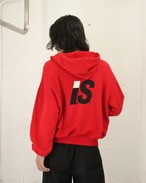 ~90s I.S. (ISSEY MIYAKE) I.S. Logo Print Zip-up Hoodie