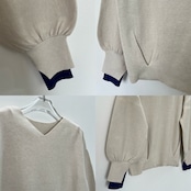 やわもち2wayバイカラーカフknit/エクリュ
