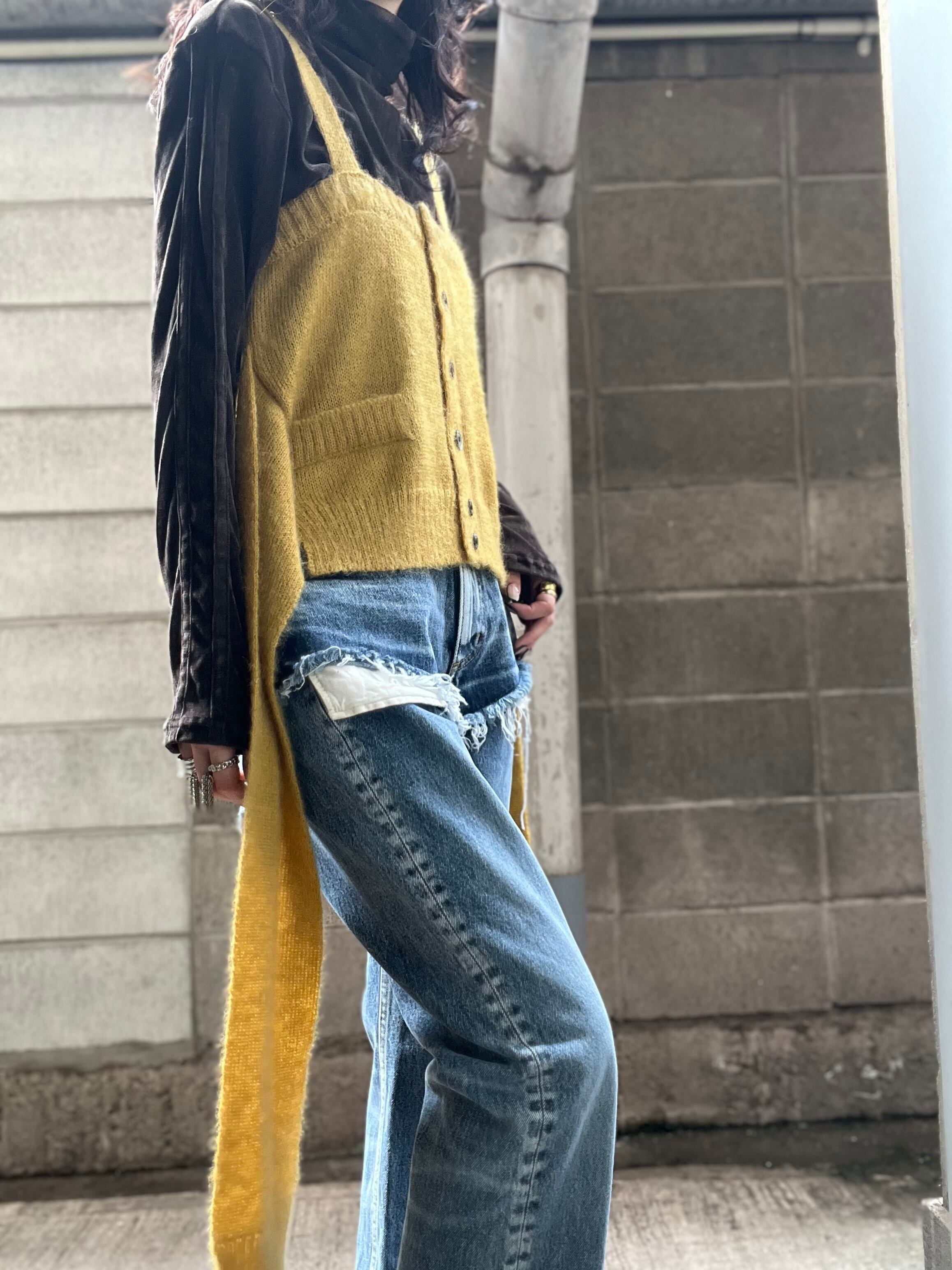 RYU KAGA - Mohair knit cami top (YELLOW) | Savvy（大分市セレクト