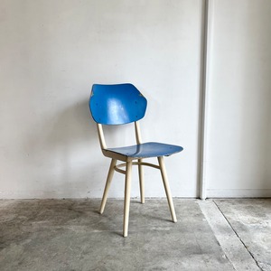 "TON" Vintage Painted Dining Chair / BLUE  1960's チェコ