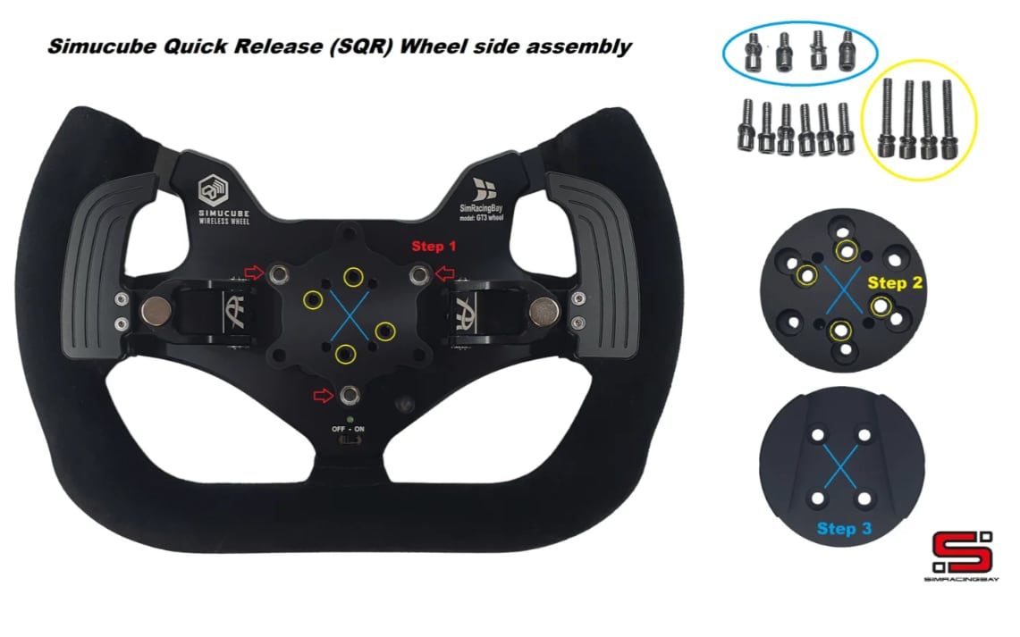 SIMRacingBay】SRB GT3 V2 Steering Wheel／SIMUCUBE2 ワイヤレスwifi