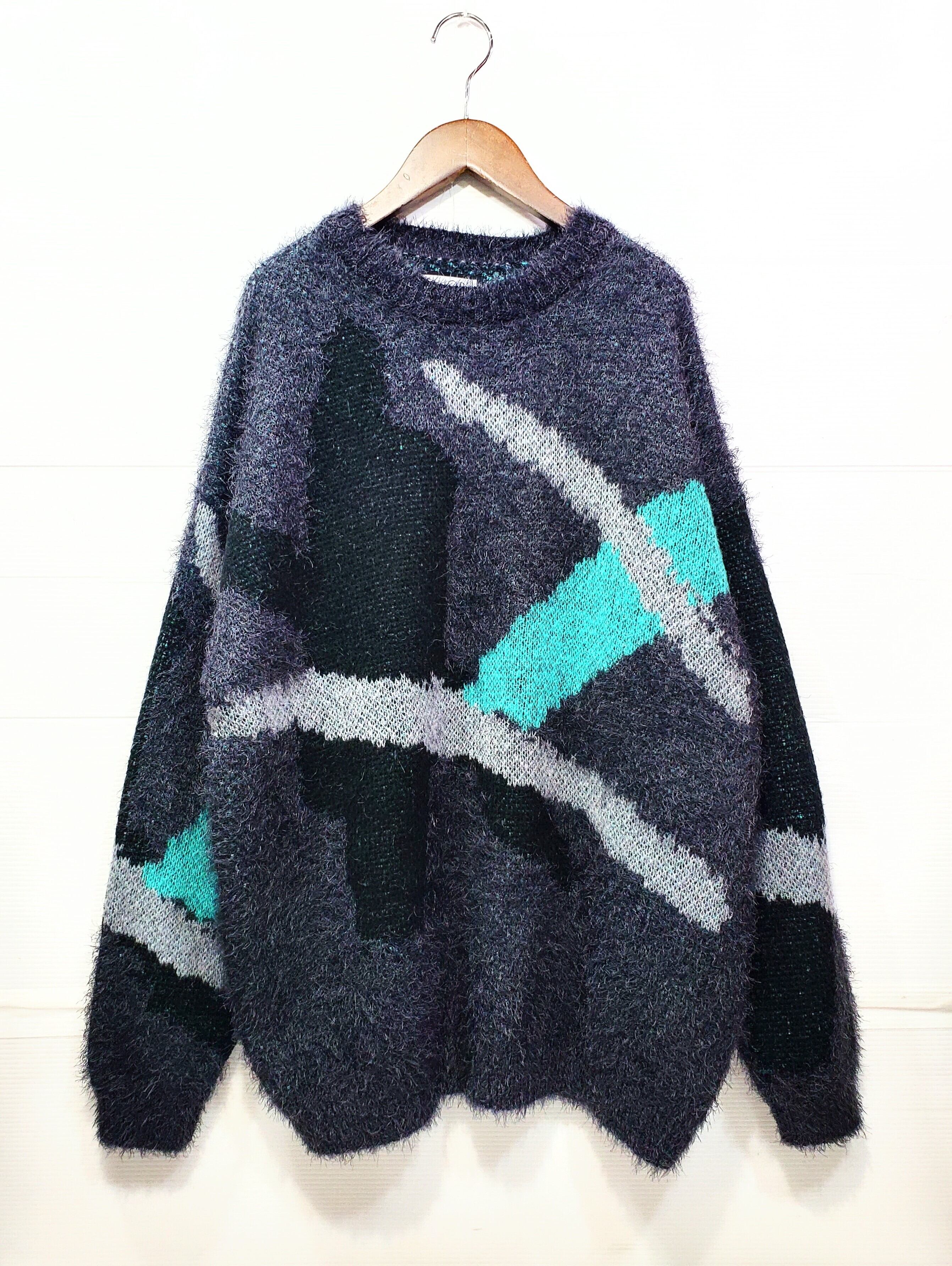 ciao ドロップショルダー モヘアタッチニットソー （スプラッシュグレー）