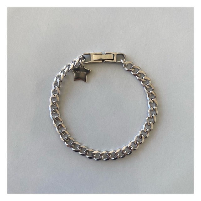 Silver Flat Link Chain Bracelet