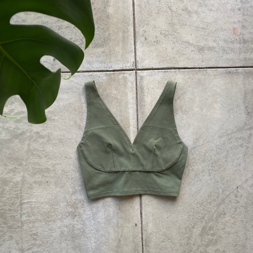 cami croptop -dark green-