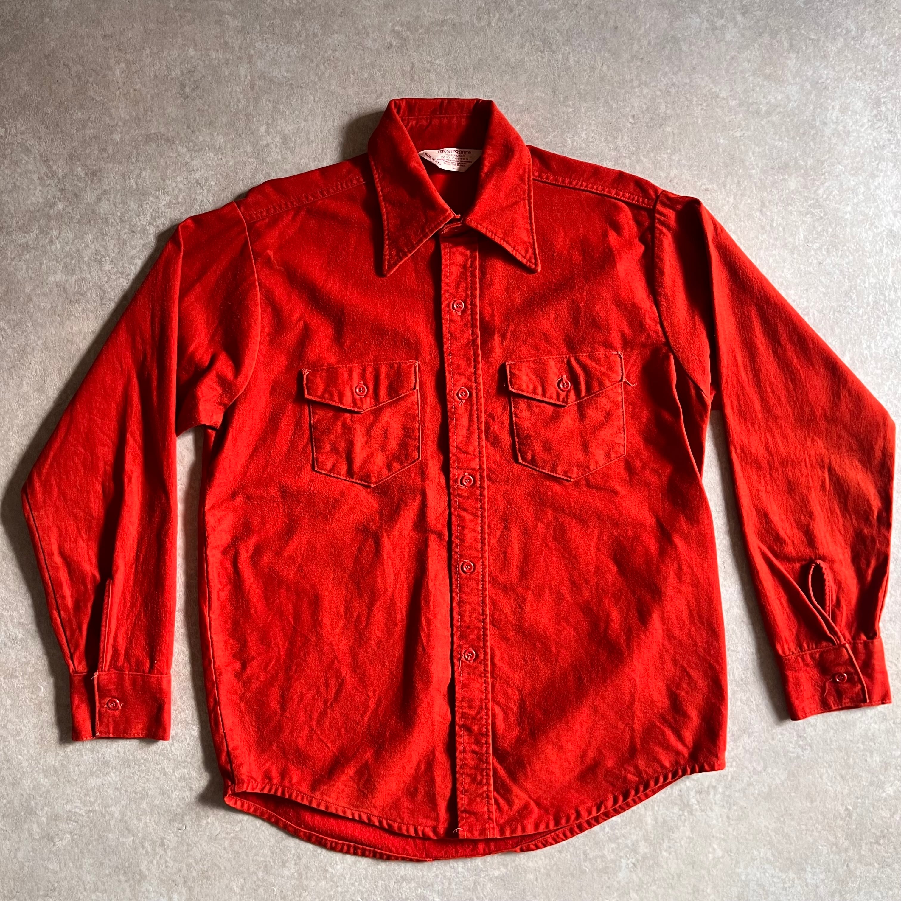 1970s FROSTPROOF L/S Shirt Chamois L Made in USA H637