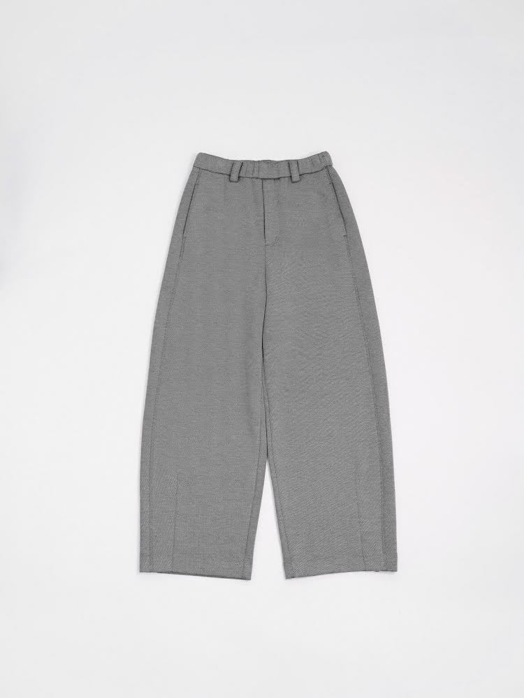 HEAVY WOOL GABARDINE OVER WIDE TUCK TROUSERS【BLACK】 | lapiis