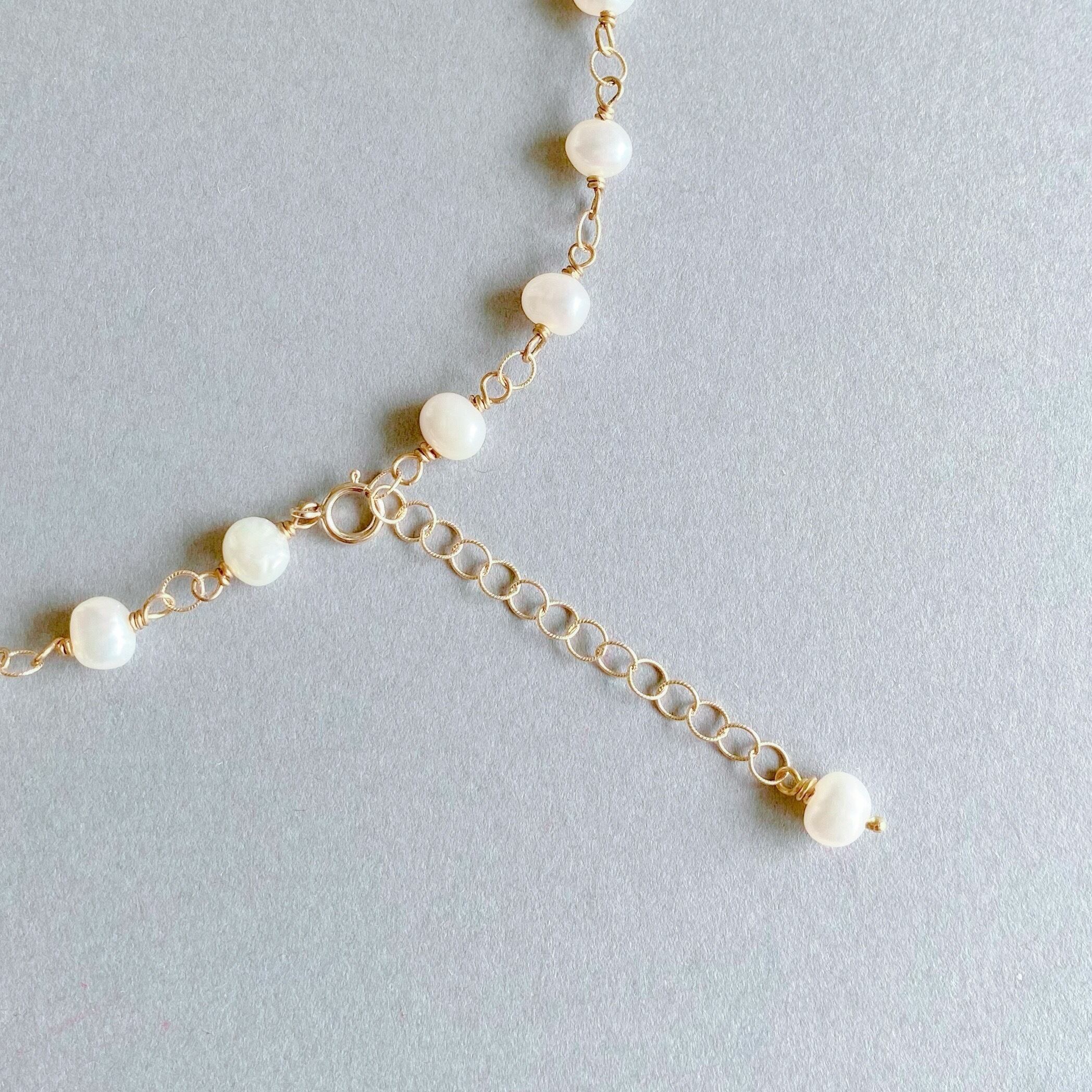 My spice》カジュアルファッションにも使える淡水パールネックレス