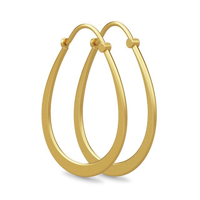 JULIE SANDLAU CLASSIC PEAR HOOP EARRING