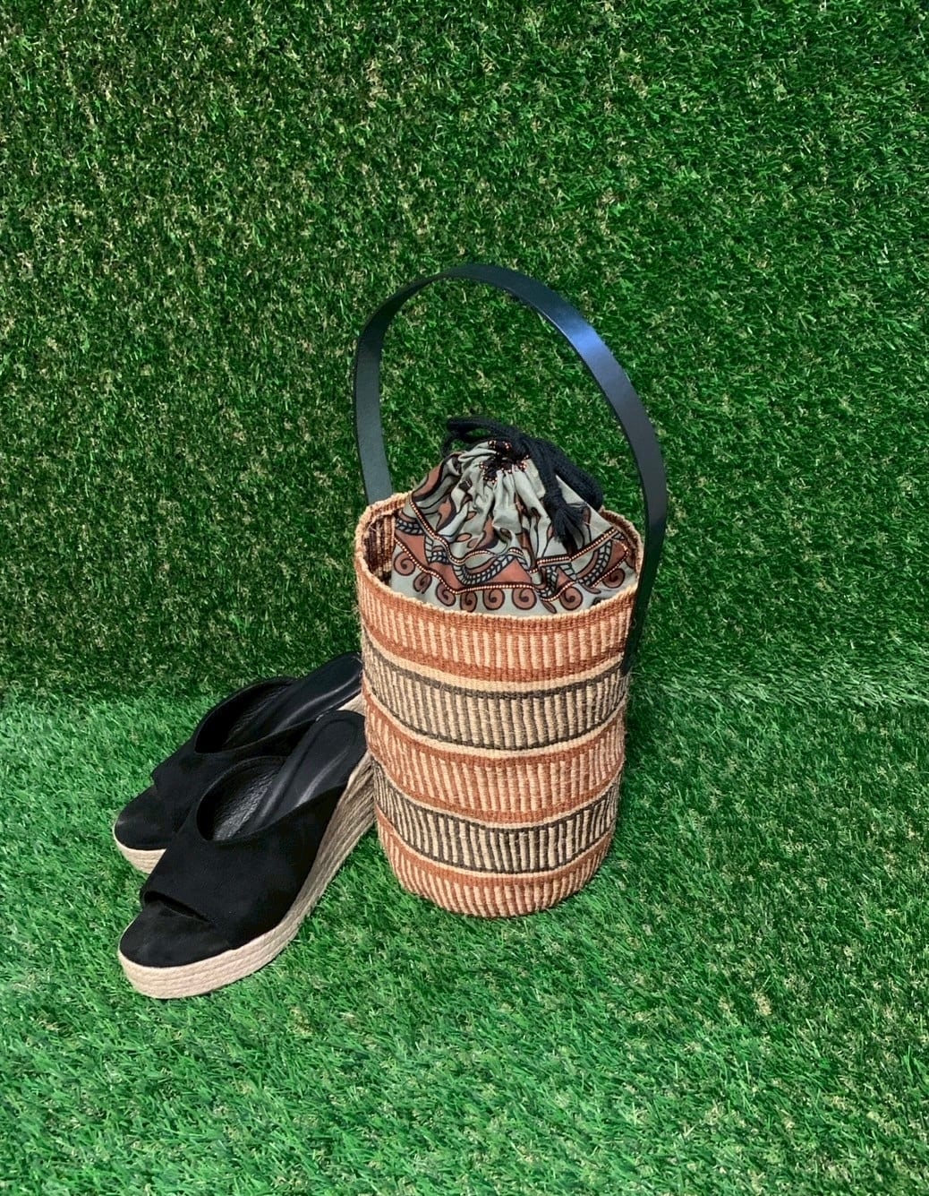 R. 　WOVEN ストライプ かごバッグ かごバッグ ストライプ R. WOVEN ストライプ かごバッグ カゴバッグS