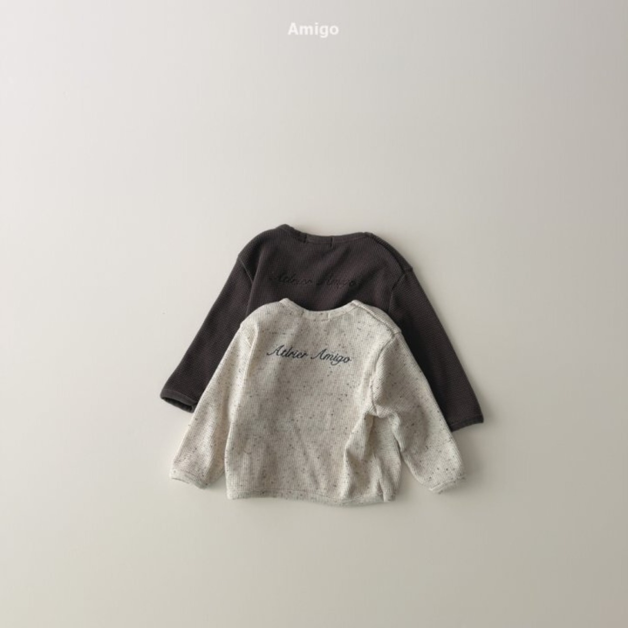 Amigo 26/SS ワッフル刺繍カットソー