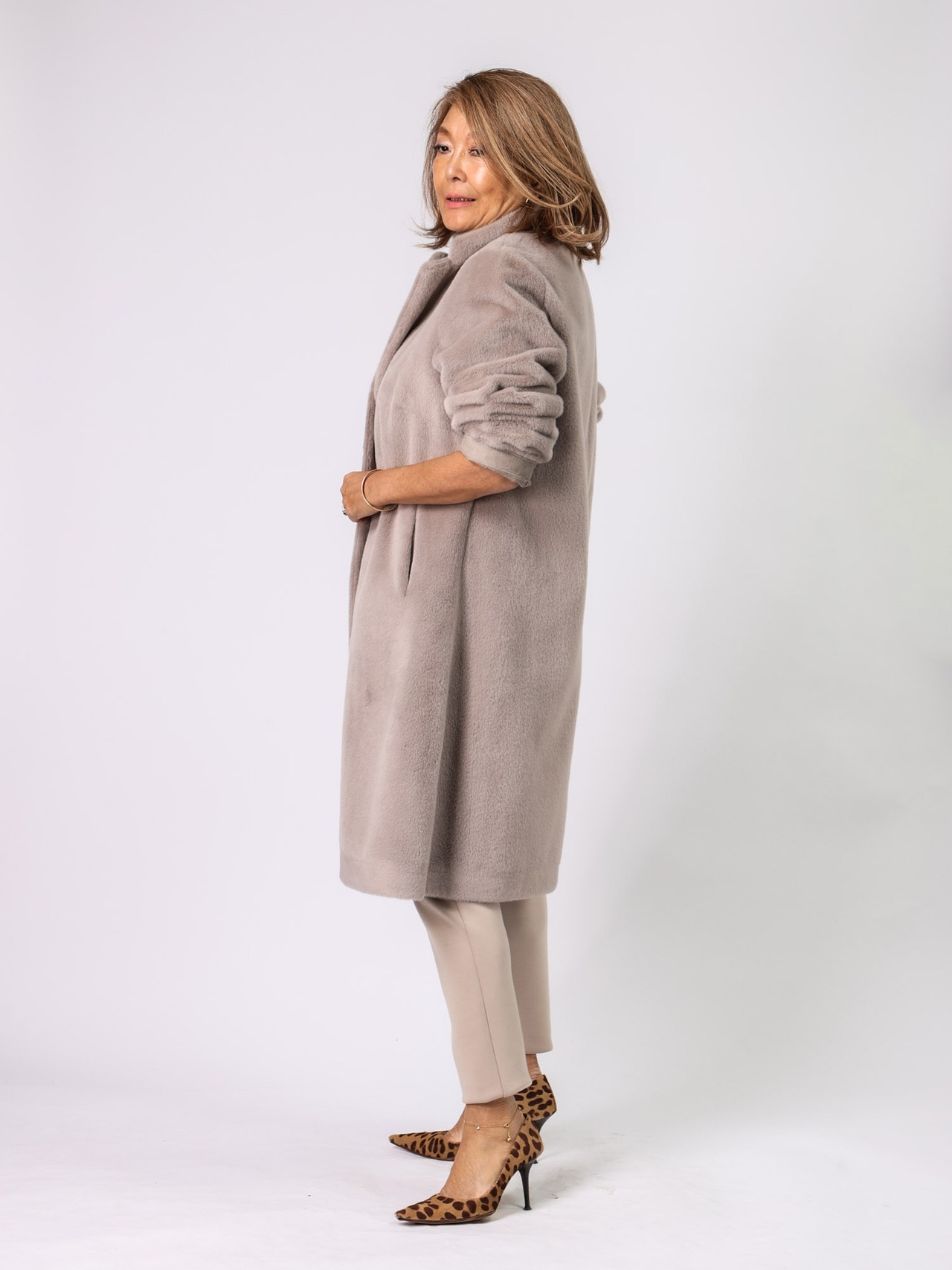 BRAHMIN(リバーシブルフェイクファーコート)