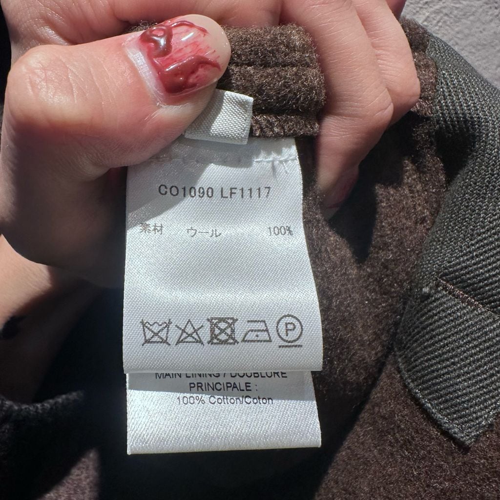 LEMAIRE ルメール 24AW WRAP COAT WITH CONTRAST STITCH BROWN CHINE