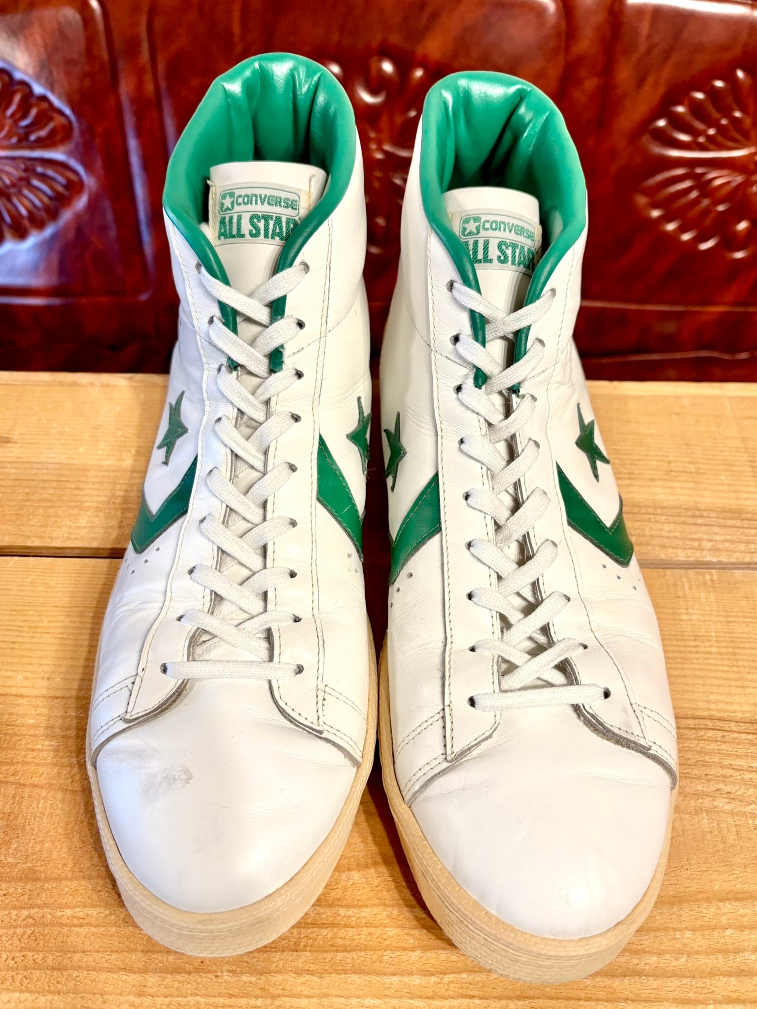 CONVERSE（コンバース） PRO LEATHER（プロレザー）Hi 白/緑 14 32.5cm