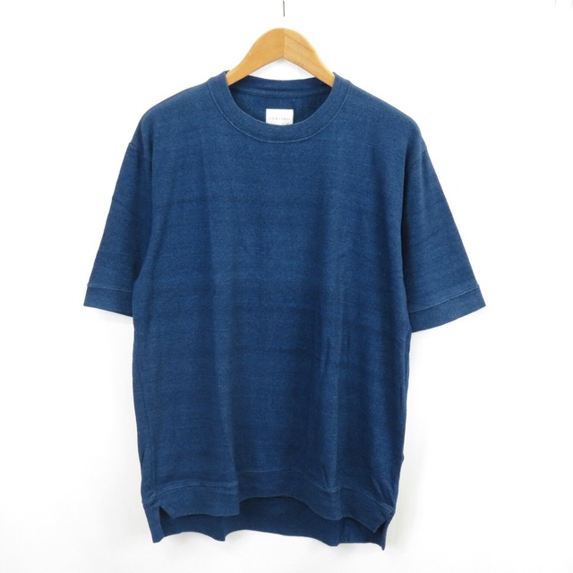 新品 CURLY MAZARINE HS TEE インディゴ オーバー Tシャツ size0/カーリー 0702