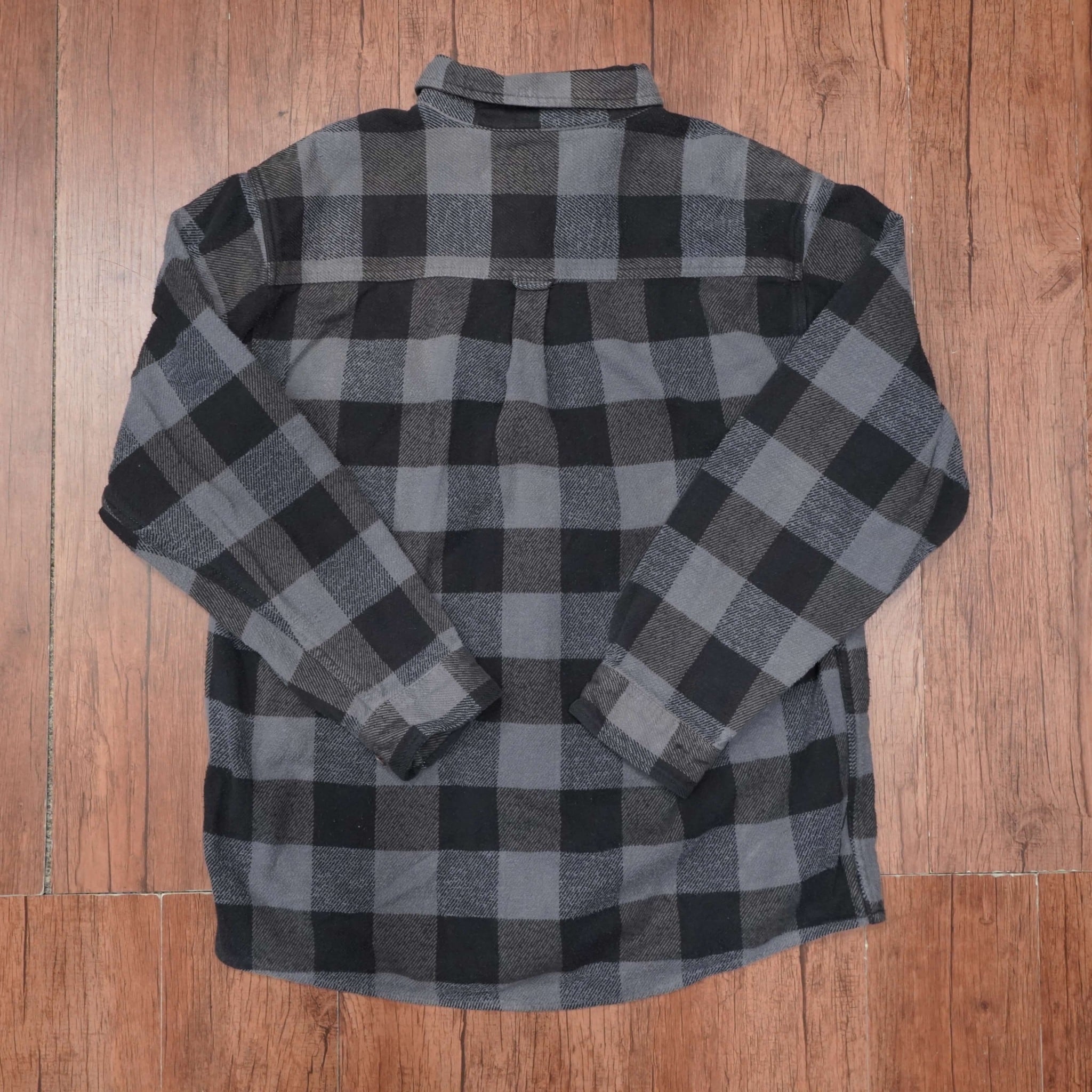 field&stream ヘビーネルシャツ XL/黒グレー | 古着屋youth vintage