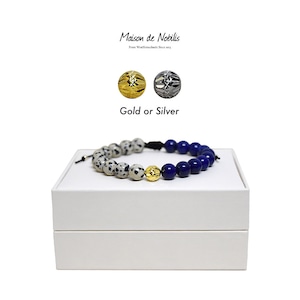 【無料ギフト包装/送料無料】Inner Fragment Bracelet LapisLazuli × DalmatianJasper【品番 25A2005】