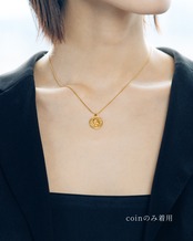 【人気No.1】重ね付けネックレス 2本セット｜coin × wave（gold）