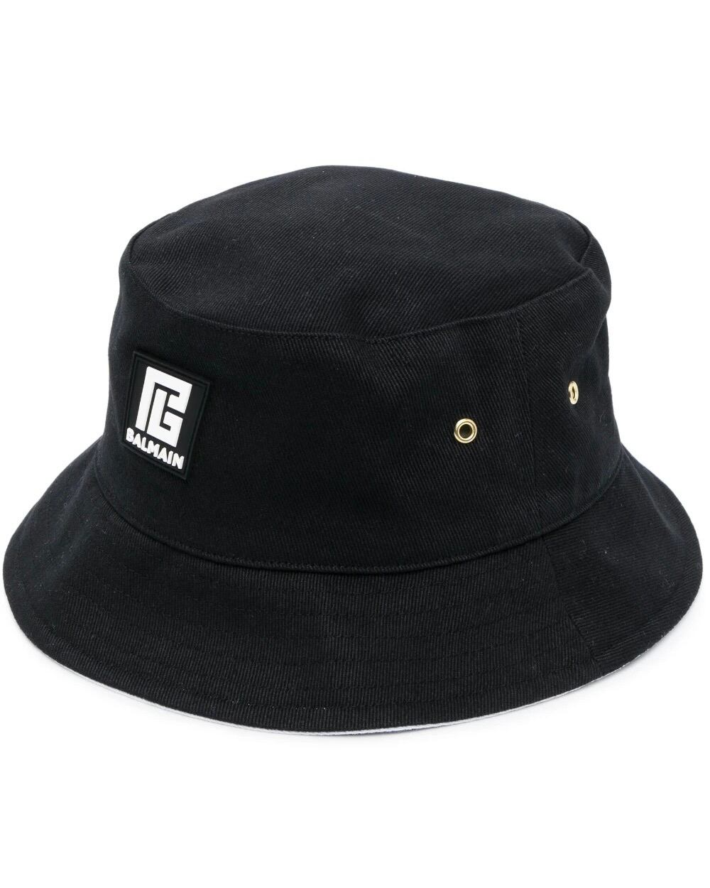 【BALMAIN MEN】REVERSIBLE COTTON &PATCH BUCKET HAT idealclasse