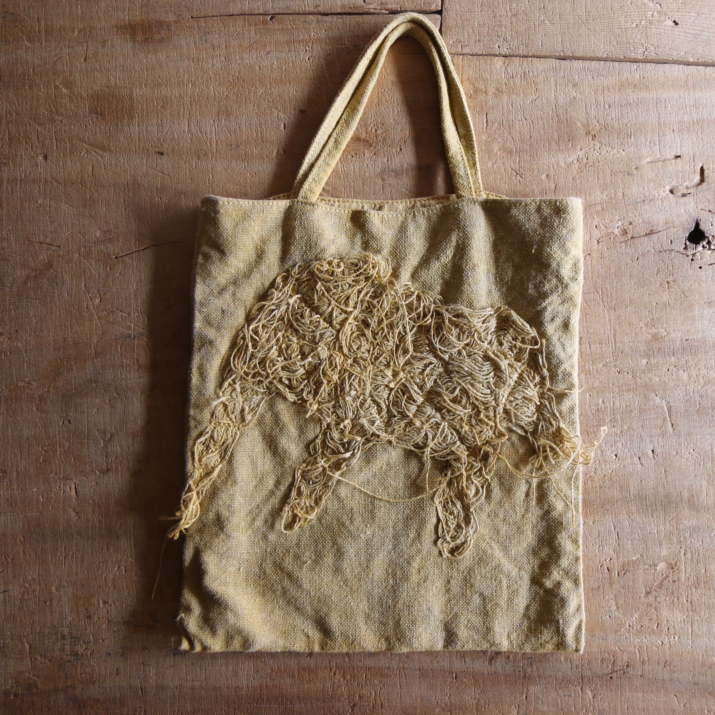 akordo/アコルド #7 トートバッグ(ゾウ) ベンガライエロー