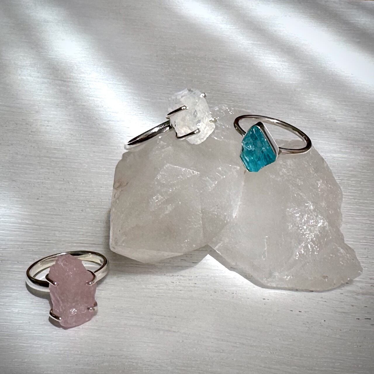 天然石アパタイト✖️ルビーデザインリング11号 天然石アパタイト✖️ルビーデザインリング11号