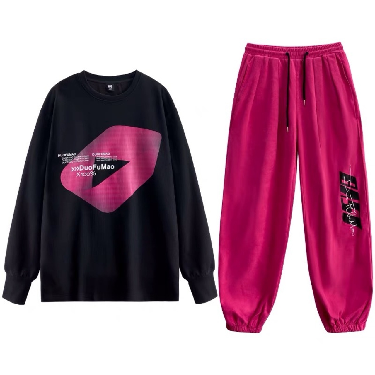 セットアップ】パンツ 黒 白 トップス ボトムス スウェット パーカー 