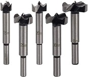 JUTOSU ボアビットセット - 木工ドリルビット 5本セット (15mm/20mm/25mm/30mm/35mm) 止め穴/斜め穴/重ね穴あけ作業に対応 DIY 切削工具