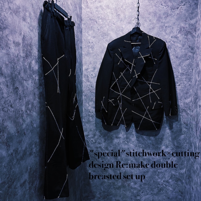 【doppio】"special"stitchwork×cutting design Re:make double breasted set up
