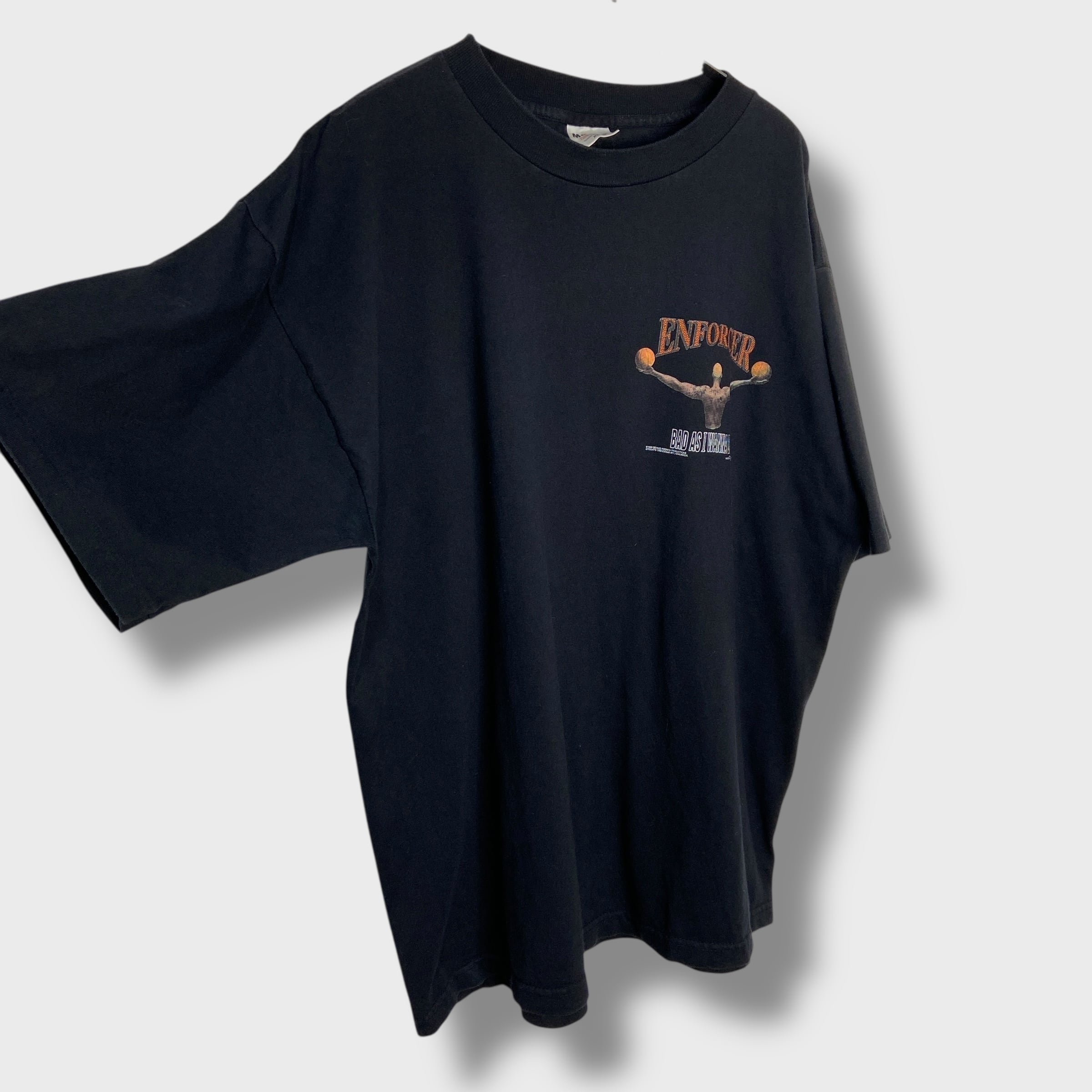 90s USA デニスロッドマン NBA ブルズ 両面プリントTシャツ 黒 XL