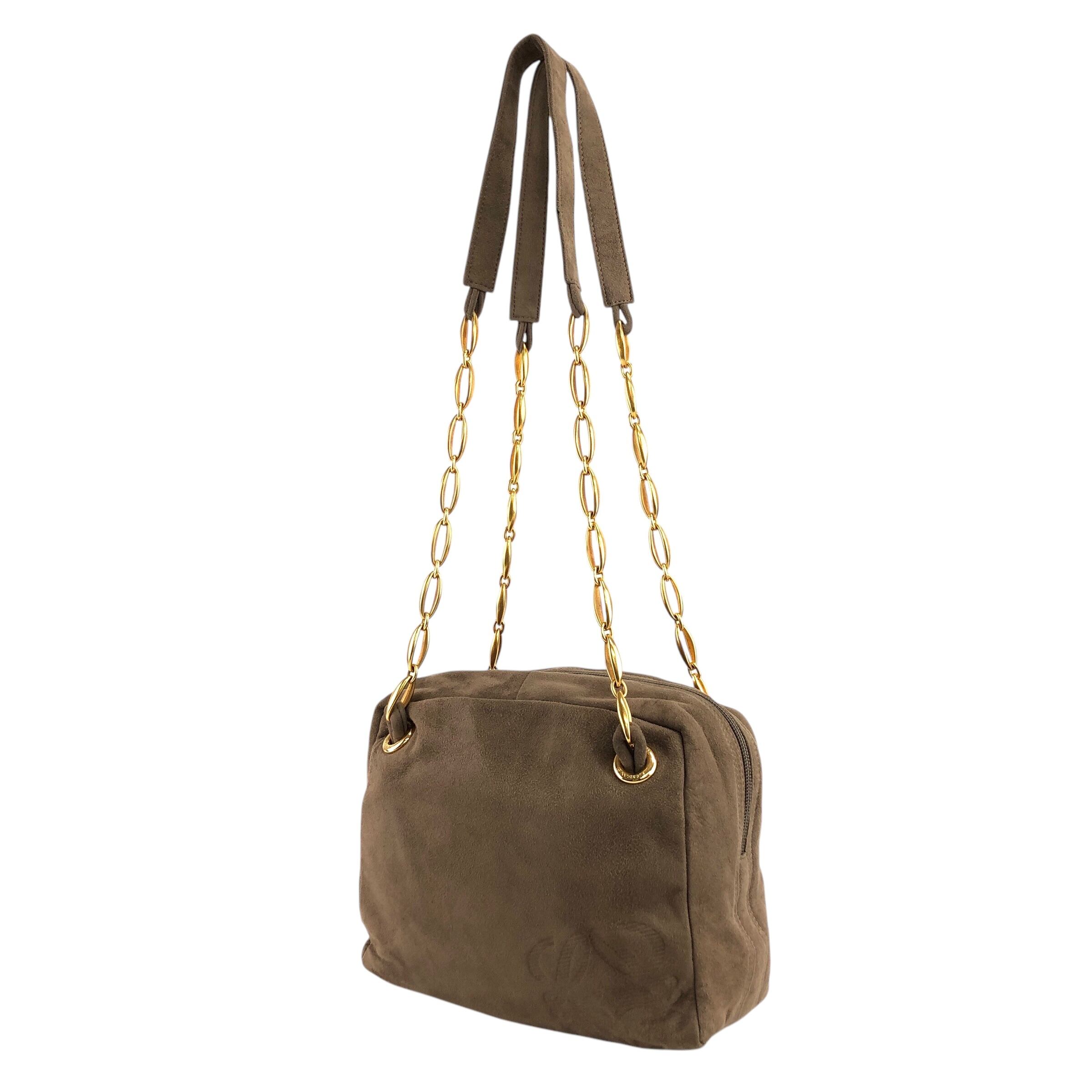 LOEWE ロエベ ショルダーバッグ ブラウン アナグラム スエード