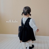 韓国子供服 / 26Autumn / Milkbalm / エンボスジャガード ワンピース / 女子服 / キッズ服 / 秋服 *XS~XL*