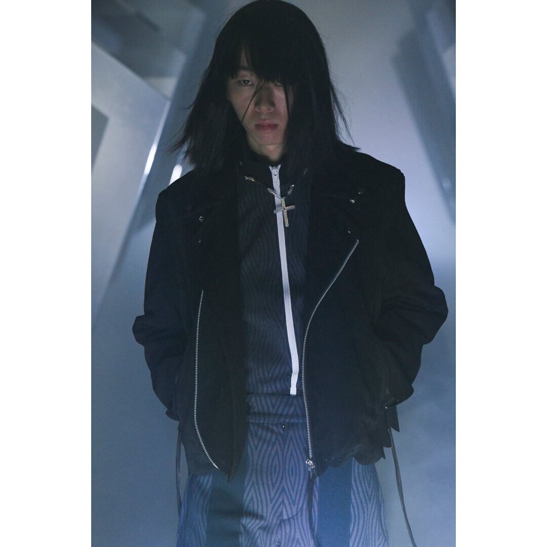 ラ*コ様 MASU 22SS SCALLOP LEATHER JACKET サイ